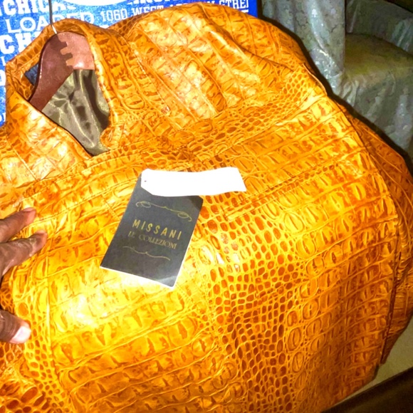 MISSANI LE COLLEZIONI Embossed Antique Naked Lambskin Suit SZ 3XL (NEW) - Picture 6 of 16